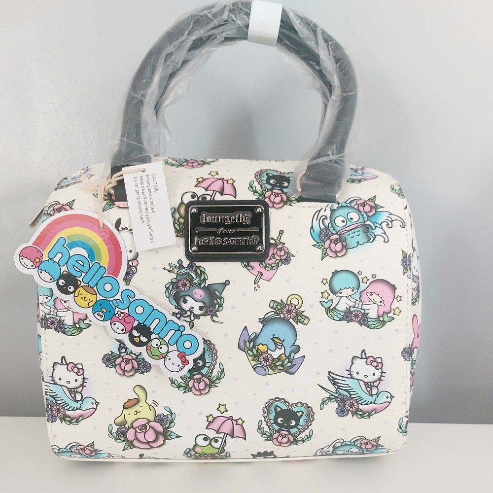 Sanrio tattoo characters loungefly bowler bag